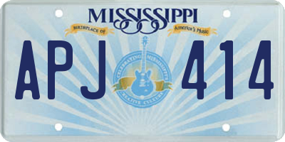 MS license plate APJ414