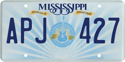 MS license plate APJ427
