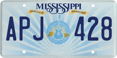MS license plate APJ428