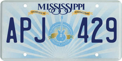 MS license plate APJ429