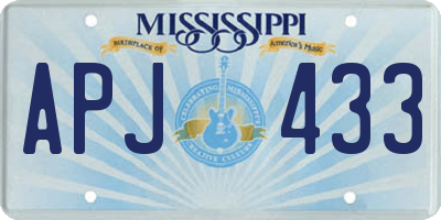 MS license plate APJ433