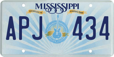 MS license plate APJ434