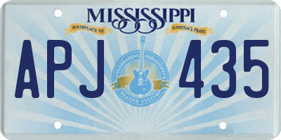 MS license plate APJ435