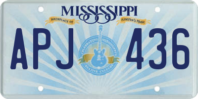 MS license plate APJ436