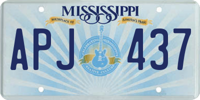 MS license plate APJ437