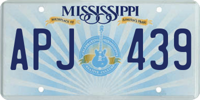 MS license plate APJ439