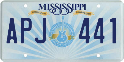 MS license plate APJ441