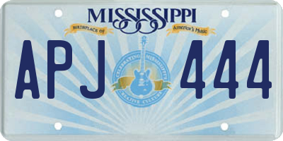MS license plate APJ444