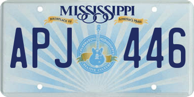 MS license plate APJ446