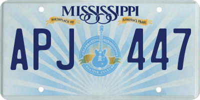 MS license plate APJ447