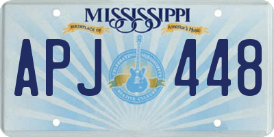MS license plate APJ448
