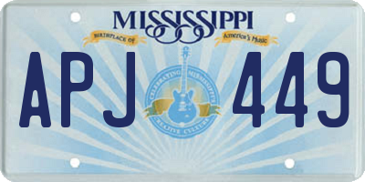 MS license plate APJ449