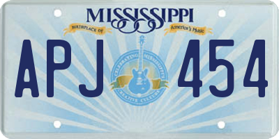 MS license plate APJ454