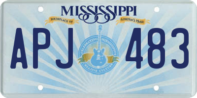MS license plate APJ483