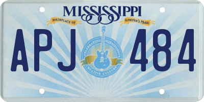 MS license plate APJ484