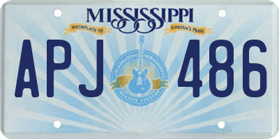 MS license plate APJ486