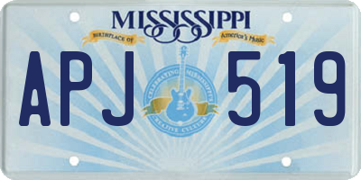 MS license plate APJ519