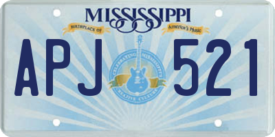 MS license plate APJ521