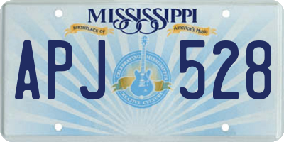 MS license plate APJ528