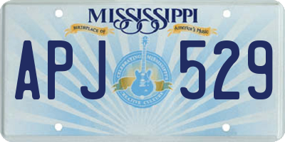 MS license plate APJ529
