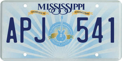 MS license plate APJ541