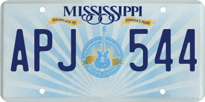 MS license plate APJ544