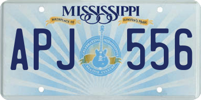 MS license plate APJ556