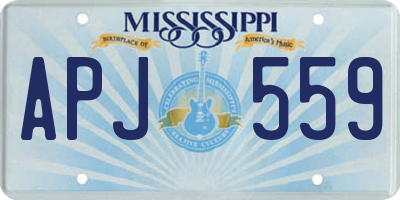 MS license plate APJ559