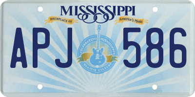 MS license plate APJ586