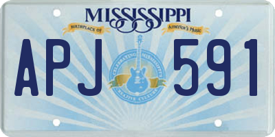 MS license plate APJ591