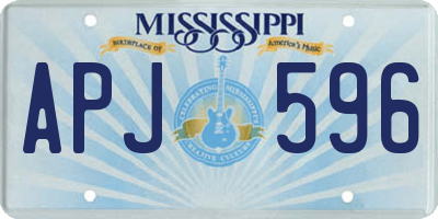 MS license plate APJ596