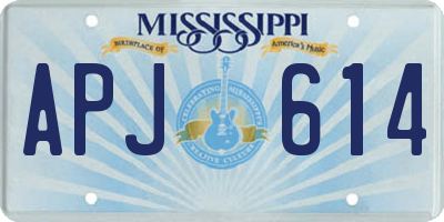 MS license plate APJ614