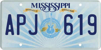 MS license plate APJ619