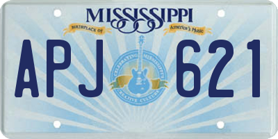 MS license plate APJ621