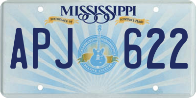 MS license plate APJ622