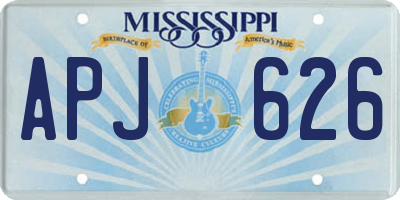 MS license plate APJ626