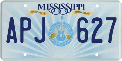 MS license plate APJ627