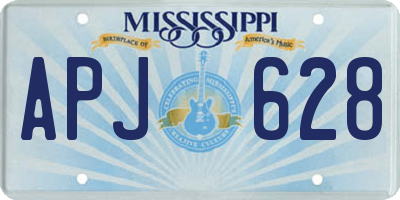 MS license plate APJ628