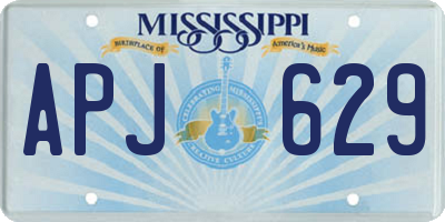 MS license plate APJ629