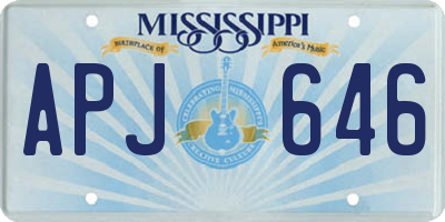 MS license plate APJ646