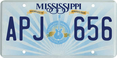 MS license plate APJ656