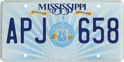 MS license plate APJ658