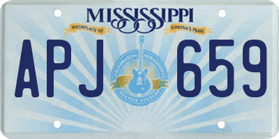 MS license plate APJ659