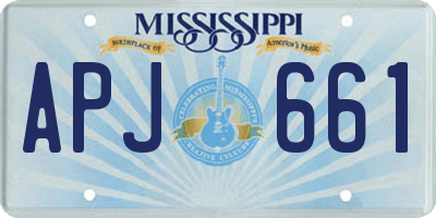 MS license plate APJ661