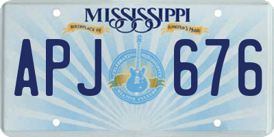 MS license plate APJ676