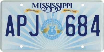 MS license plate APJ684