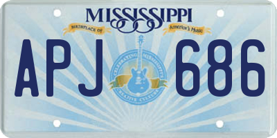 MS license plate APJ686