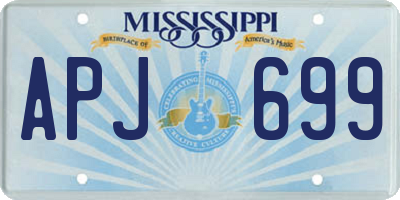 MS license plate APJ699