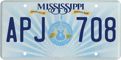 MS license plate APJ708