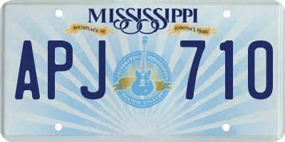 MS license plate APJ710